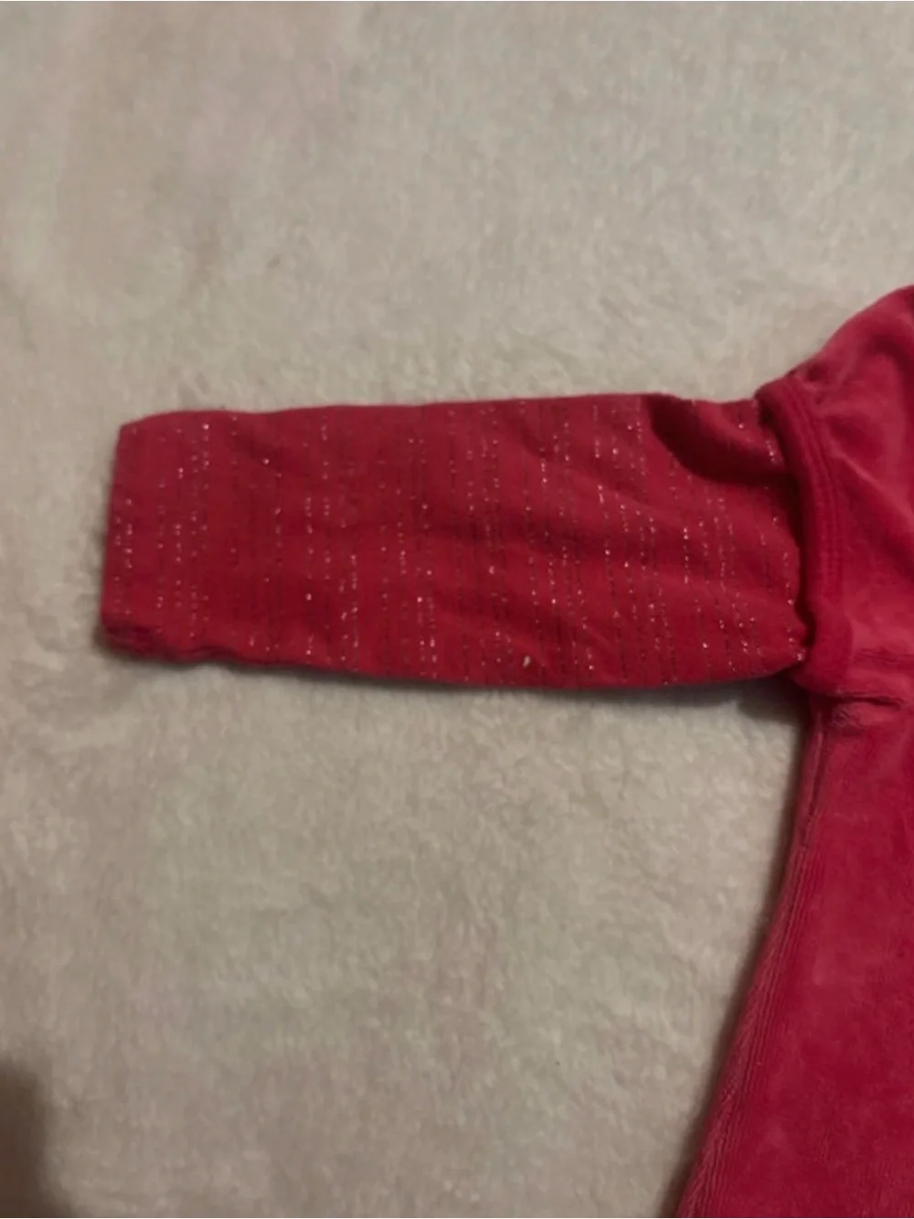 OshKosh B'gosh Red Velvet Long-Sleeve Ruffle Tunic
